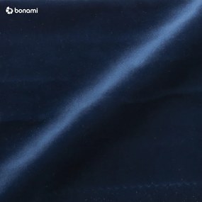 Sötétkék kárpitozott ágyneműtartós franciaágy ágyráccsal 180x200 cm Casey – Mazzini Beds