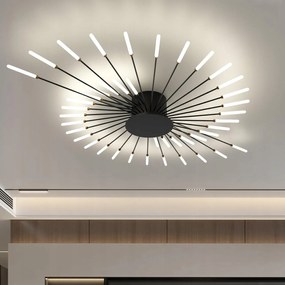 Zyrandol Czarna Wiszaca Led Lampa Sufitowa Do Salonu Nowoczesna 4500K 42W