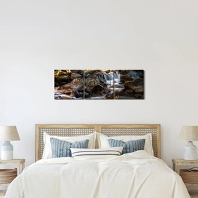 Köves patak képe (órával) (90x30 cm)