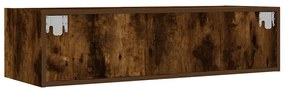 TV szekrény LED világítással füstölt tölgy 100X35,5x25 cm