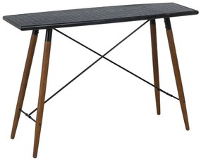 Fekete fém konzolasztal 38x120 cm Oslo – Ixia
