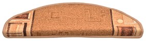 10 db bézs öntapadó lépcsőszőnyeg 65x21x4 cm