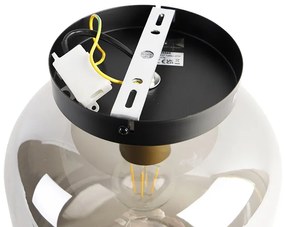 Design mennyezeti lámpa fekete és arany füstüveggel - Zuzanna