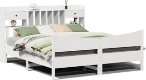 vidaXL fehér tömör fenyőfa ágy matrac nélkül 180 x 200 cm