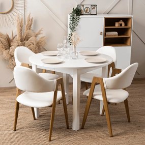 Fehér Eco-bőr Étkezőszék WILLY