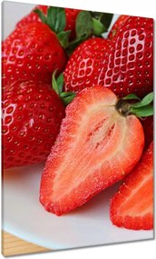 Vászonkép 70x100 Friss eper Kert