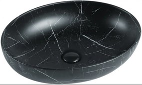 Mexen Orsola   mosdó pultra helyezhetö  52 x 39 cm,  fekete kö  - 21365271 Pultra építhető