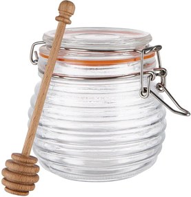SWEET SOUL üveg méztartó kanállal 530 ml