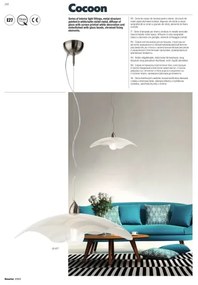 Redo 05-877 - COCOON kábelen függesztett lámpa 1xE27/42W/230V krémszínű