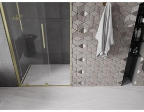Mexen Velar, nyílásba tolóajtó 110x200 cm, 8mm átlátszó üveg, arany matt, 871-110-000-01-55