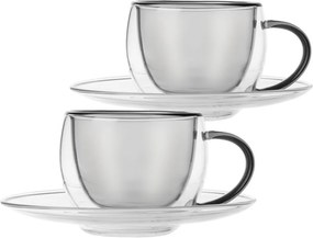 2x Termikus csésze dupla falú eszpresszó kávéscsésze 90 ml