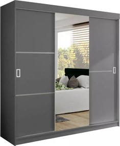 Bill 2 200 Tolóajtós Szekrény 200cm, Grafit