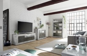 URBINO Beton-Oxidált TV szekrény 3 ajtós 138cm