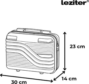 TraveLux Urban IV gurulós bőrönd szett fekete