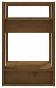 mézbarna tömör fenyőfa könyvszekrény/térelválasztó 41x35x57 cm