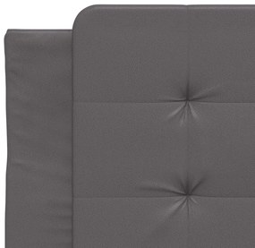 szürke műbőr fejtámla párna 80 cm