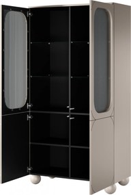 Sonatia II kétajtós vitrin 100 cm - kasmír