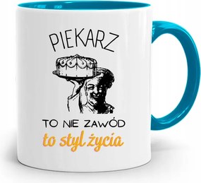 Kék Ajándék Bögre Péknek Egy Életstílus, fényképes nyomtatással