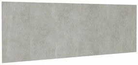 betonszürke szerelt fali fejtámla 240 x 1,5 x 80 cm