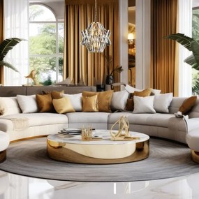 Kristály csillár láncon CROWN 4xE14/40W/230V arany