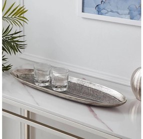Eglo 427005 - Dekoratív tálca FORLEYET 16,5x54 cm ezüst