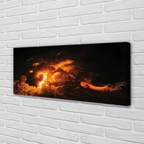 Canvas képek tűz sárkány 125x50 cm