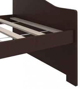 sötétbarna 3 személyes tömör fenyőfa kanapéágy 90 x 200 cm