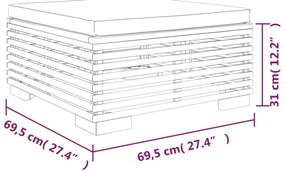 5 részes tömör tíkfa kerti társalgószett párnákkal