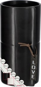 Virágtartó Kaspó Kerámia Fekete 11 CM