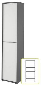 Polcosszekrény Hamila NEW TYP 06 (grafit + fehér). 1028760