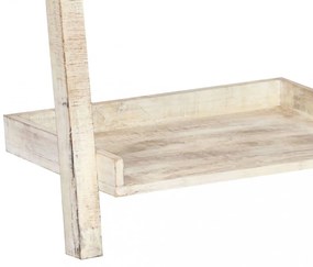 Fehér tömör mangófa létrapolc 75 x 37 x 205 cm