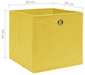10 db sárga nem szőtt szövet tárolódoboz 28 x 28 x 28 cm