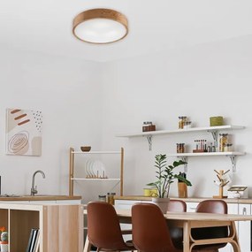 Brilagi - LED RGBW Dimmelhető mennyezeti lámpa CARVALHO 3xE27/15W/230V Wi-Fi tölgy átm. 47,5