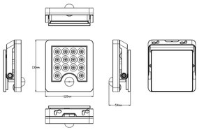 Top Light - LED Napelemes fali reflektor HELEON S LED/5W/3,7V IP65 4000K