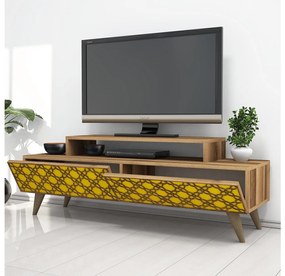 TV asztal/szekrény Clementine (dió + sárga). 1088569
