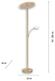 Paul Neuhaus 673-60- LED Dimmelhető állólámpa ARTUR 2xLED/21W/230V+1xLED/6W
