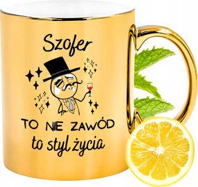 Prémium Arany Fényes Bögre Sofőrnek Ajándék Nyomtatott Fotó