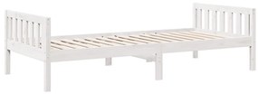 fehér tömör fenyőfa gyerekágy matrac nélkül 90 x 190 cm