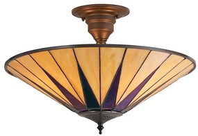 Endon 64043 - Felületre szerelhető Tiffany DARK STAR csillár 3xE27/60W/230V, Ø 49 cm