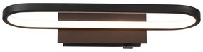 Matt fekete LED fali lámpa (hosszúság 40 cm) Gianni – Trio
