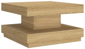 Világosbarna MDF dohányzóasztal 60 x 60 x 35 cm