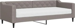 vidaXL tópszínű szövet kanapéágy matraccal 80 x 200 cm