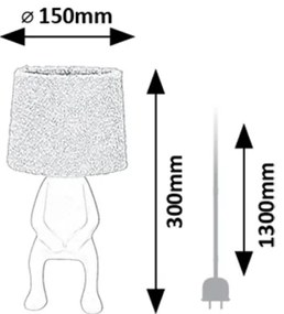 Rabalux 74218 - Asztali lámpa SMURFY 1xE14/40W/230V fehér