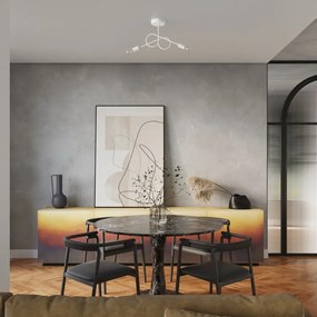 Fehér mennyezeti lámpa 18x57 cm Opulent – Sollux