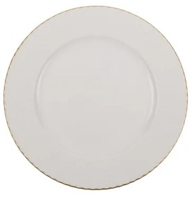 18 részes porcelán étkészlet, fehér/arany