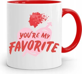 Piros Bögre Valentin Napra You Are My Favorite fényképes nyomtatással