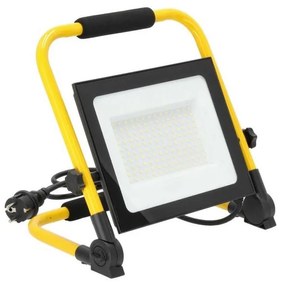 Kobi LED hordozható reflektor TIGRA LED/100W/4000K IP54 fekete/sárga KB0517
