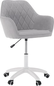 Irodai szék, szürke szövet/fehér, SANTY