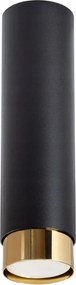 Mennyezeti spot lámpatest fekete arany cső 22.5 cm spot Sollux