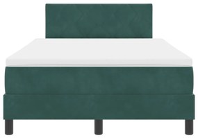 Boxspring Ágy Mattal Sötétzöld Kicsi Kétszemélyes Bársony